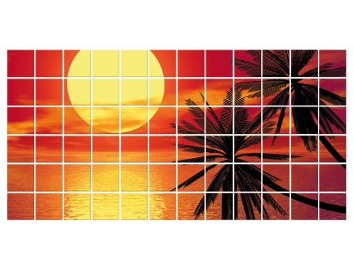 Wanddeko Büro Karibischer Sonnenuntergang