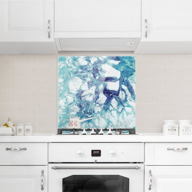 Küche Dekoration Kristall Blau