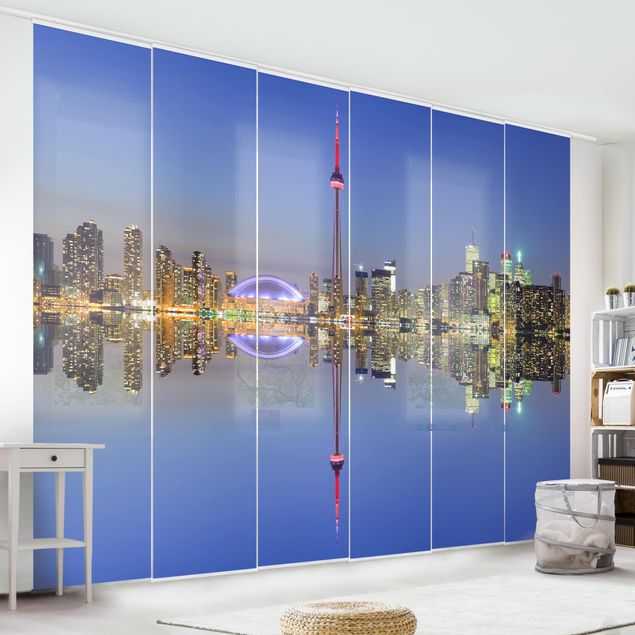 Wanddeko Wohnzimmer Toronto City Skyline vor Lake Ontario