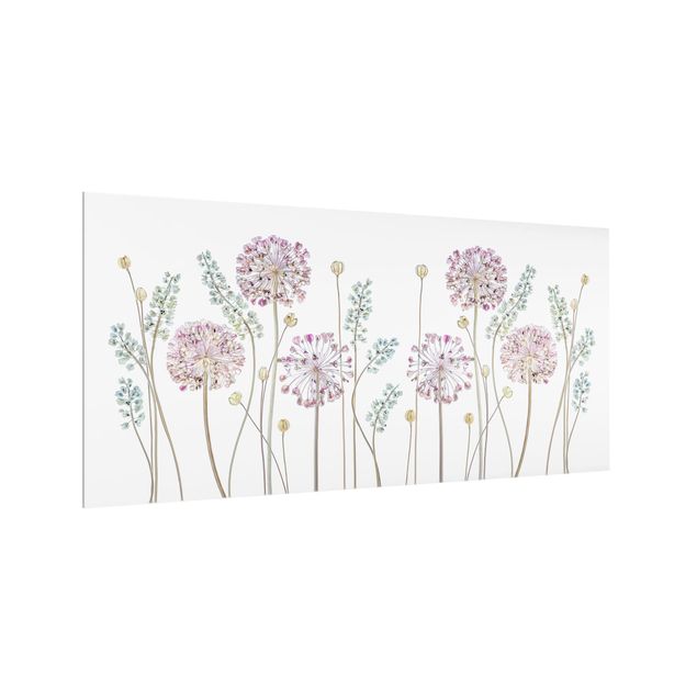 Wanddeko pastell Allium Illustration