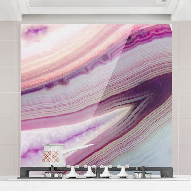 Wanddeko Küche Pinker Kristall Planet