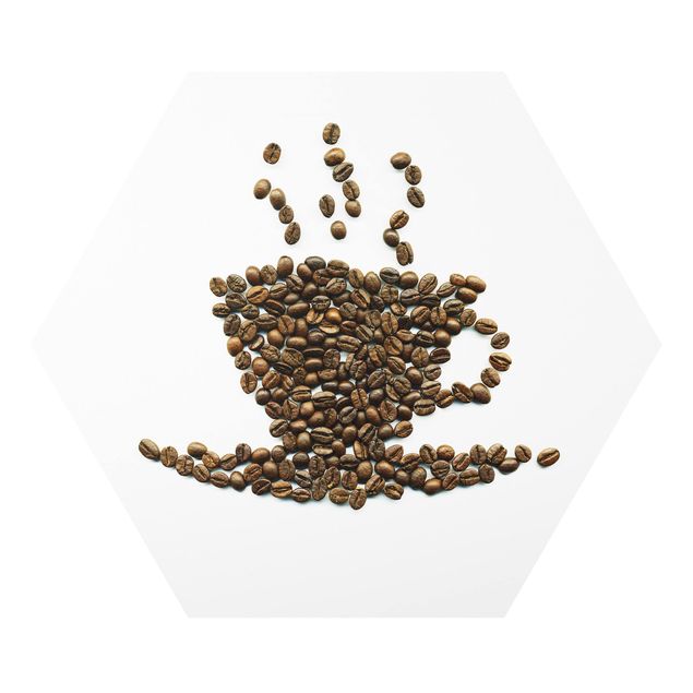 Wanddeko weiß Coffee Beans Cup