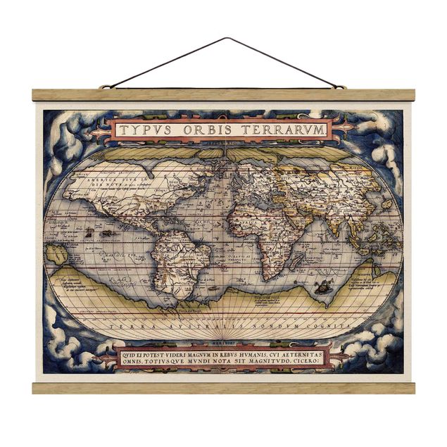 Wanddeko Flur Historische Weltkarte Typus Orbis Terrarum