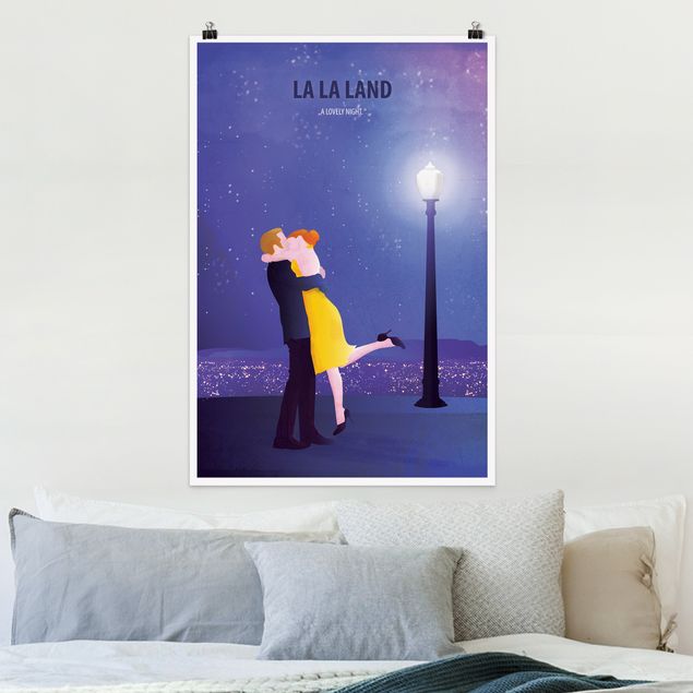 Wanddeko blau Filmposter La La Land II