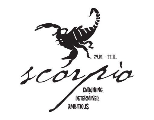 Wanddeko Flur No.UL757 Zodiac Sign Scorpio