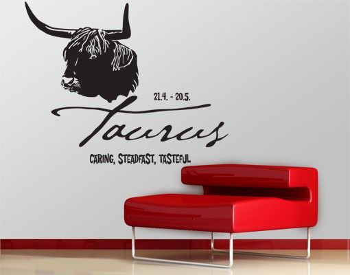 Wanddeko Büro No.UL759 Zodiac Sign Taurus