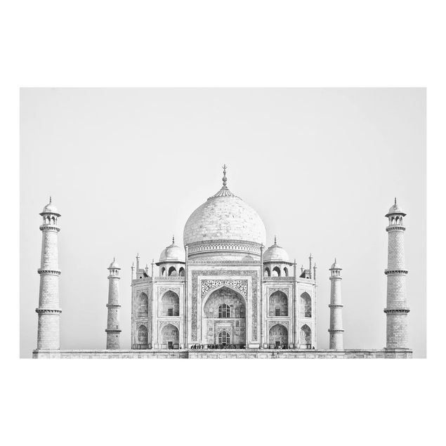 Wanddeko Indien Taj Mahal in Grau