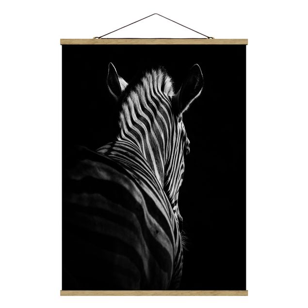Wanddeko Esszimmer Dunkle Zebra Silhouette