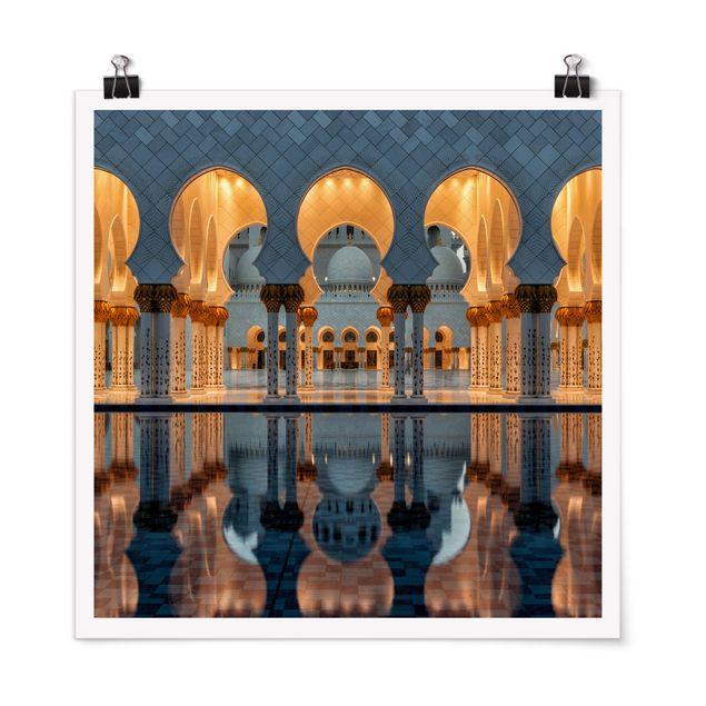 Deko Architektur Reflexionen in der Moschee