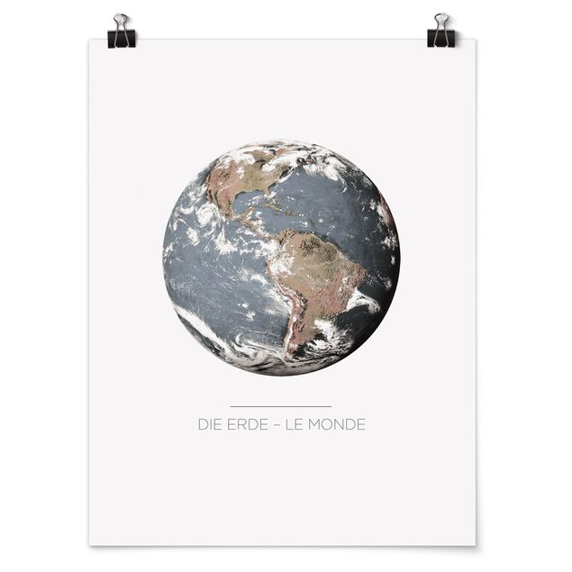 Wanddeko Esszimmer Le Monde - Die Erde