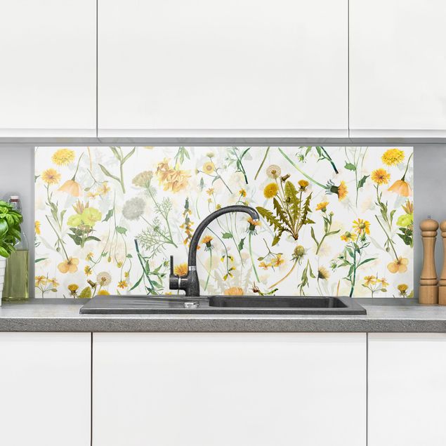 Wanddeko Küche Gelbe Wildblumen