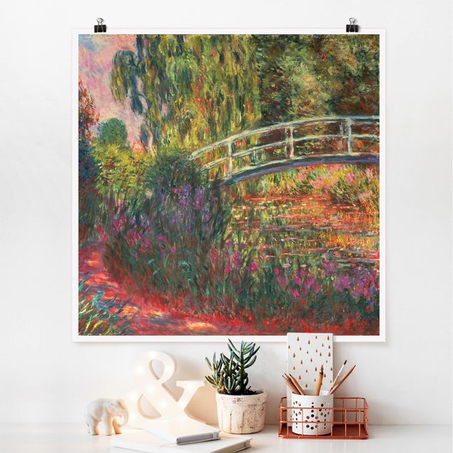 Bilder Impressionismus Claude Monet - Japanische Brücke im Garten von Giverny