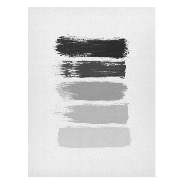 Wanddeko grau Streifen in Schwarz und Grau