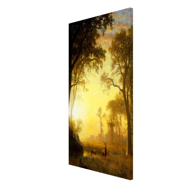Wanddeko Esszimmer Albert Bierstadt - Sonnenbeschienene Lichtung