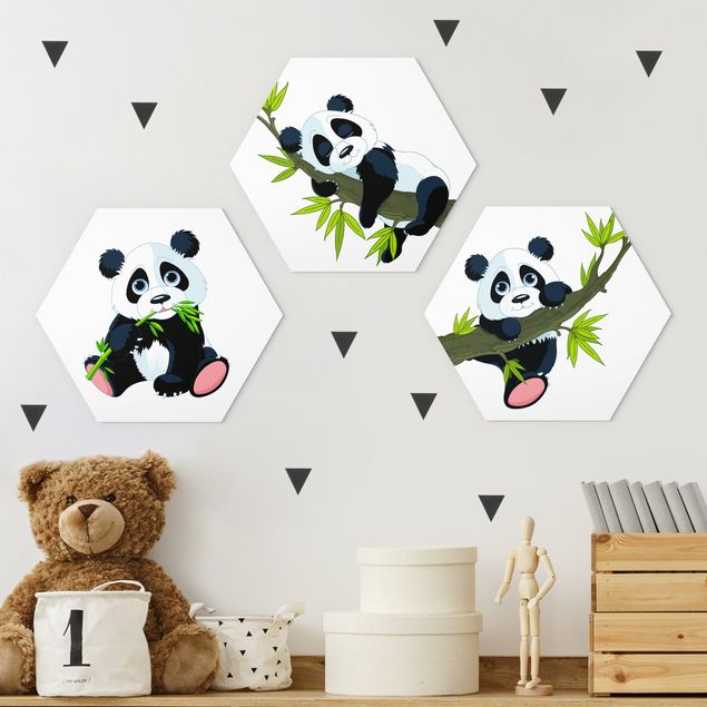 Deko Kinderzimmer Pandabären Set