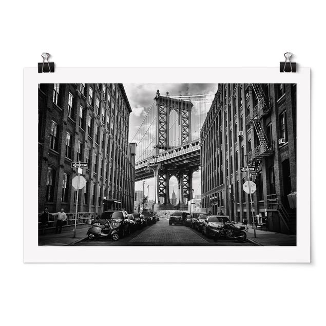 Wanddeko Flur Manhattan Bridge in America