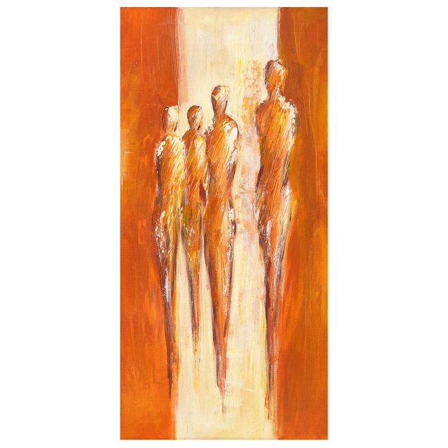 Wanddeko Büro Petra Schüßler - Vier Figuren in Orange 02