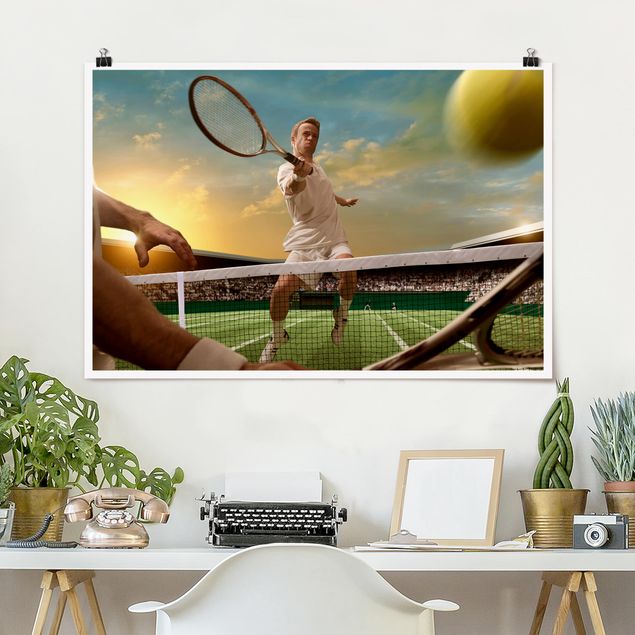 Küchen Deko Tennis Player