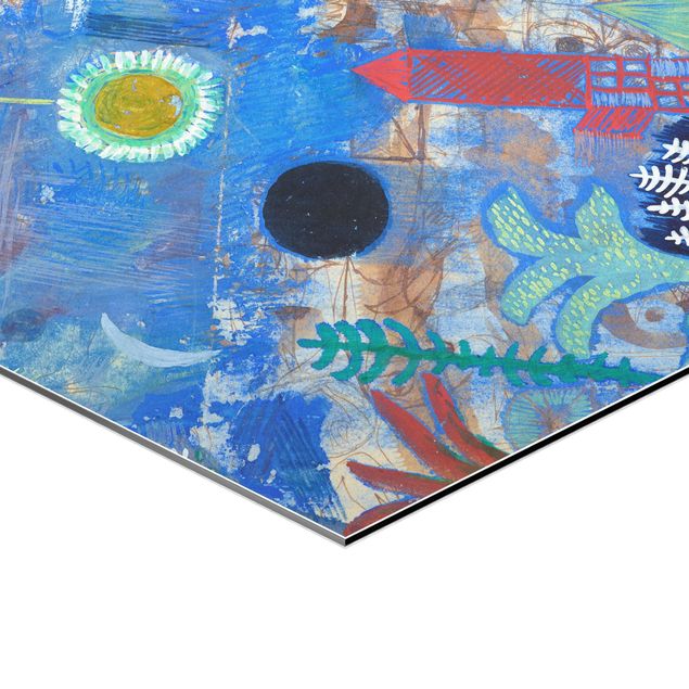 Wanddeko über Sofa Paul Klee - Versunkene Landschaft
