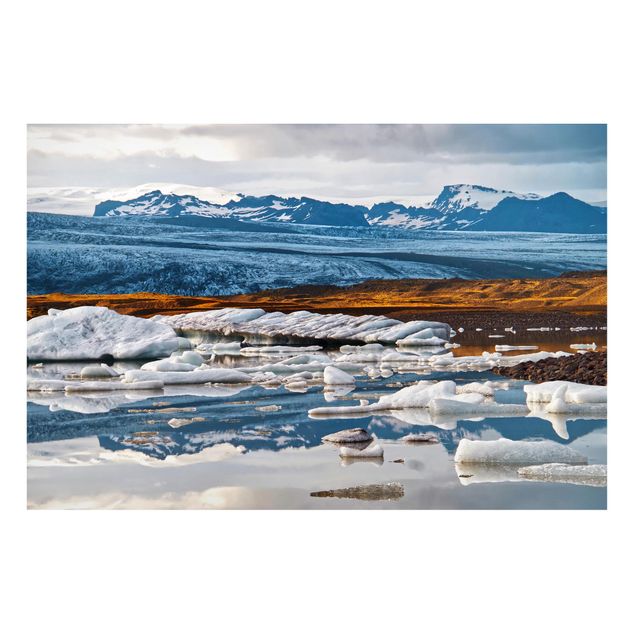 Wanddeko Flur Gletscherlagune