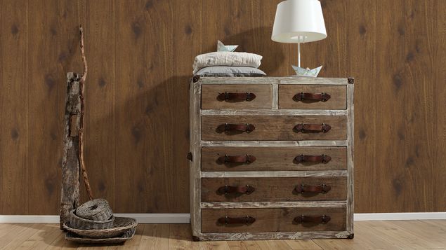 Wanddeko Esszimmer A.S. Création Best of Wood`n Stone 2nd Edition in Braun - 300431
