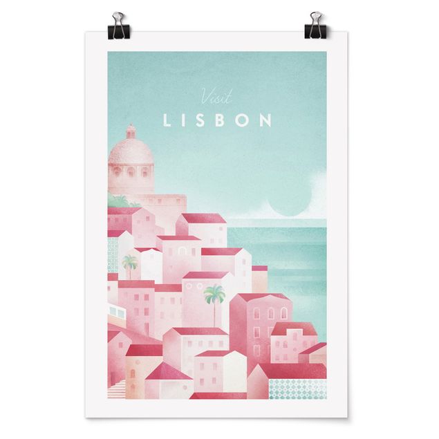 Wanddeko Esszimmer Reiseposter - Lissabon