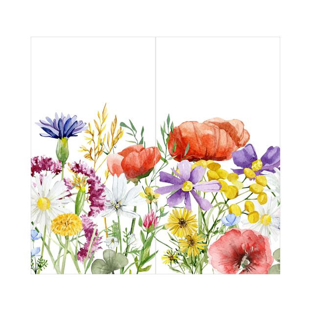 Deko Illustration Aquarellierte Blumen
