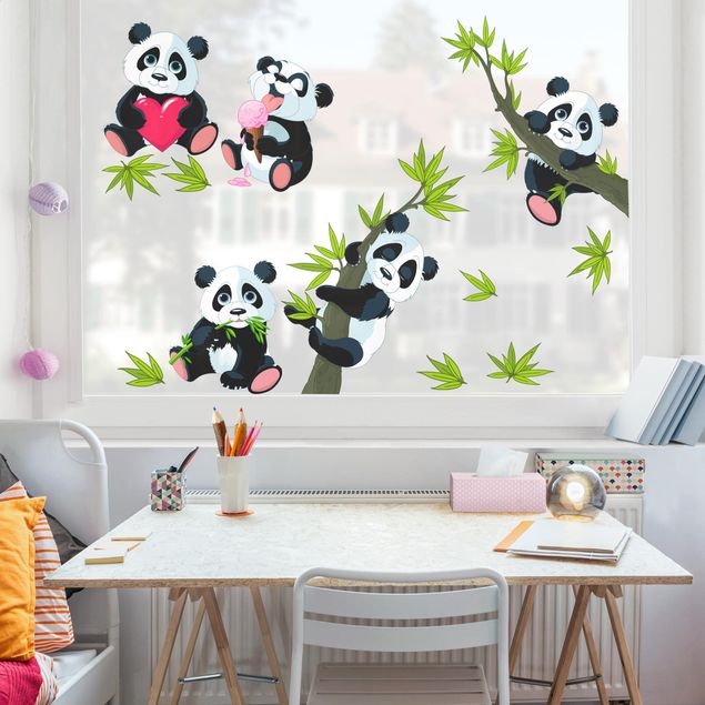 Kinderzimmer Deko Pandabären Set Herz