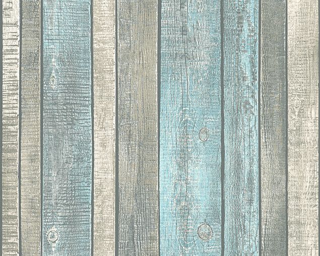 Wanddeko 3D A.S. Création Best of Wood`n Stone 2nd Edition in Blau Creme Grau - 319932