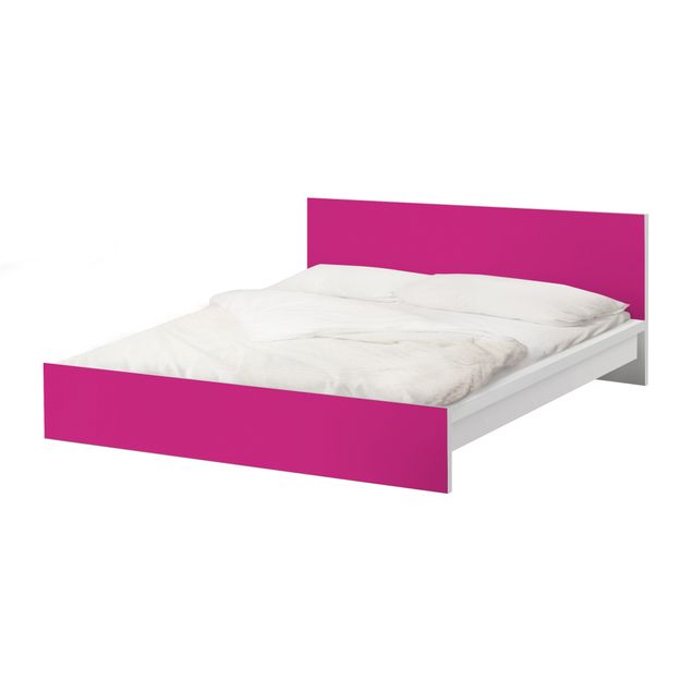 Möbelfolie für IKEA Malm Bett niedrig 160x200cm - Klebefolie Colour Pink