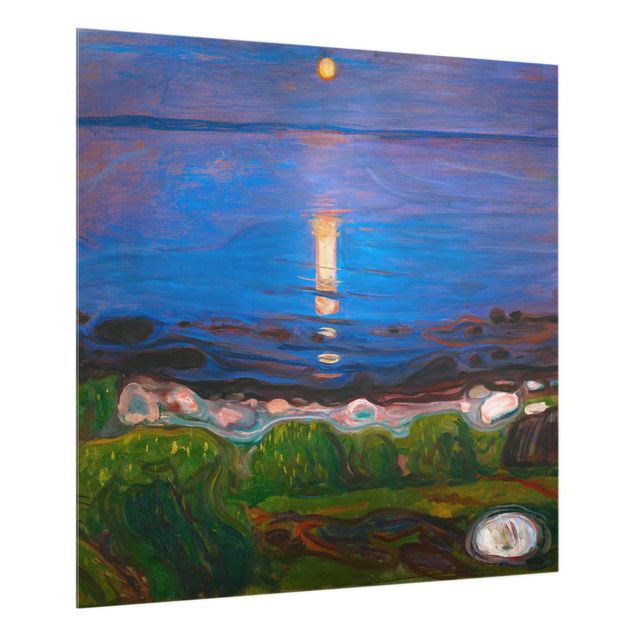 expressionistische Kunstdrucke Edvard Munch - Sommernacht am Meeresstrand