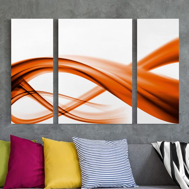 Wanddeko Wohnzimmer Orange Element