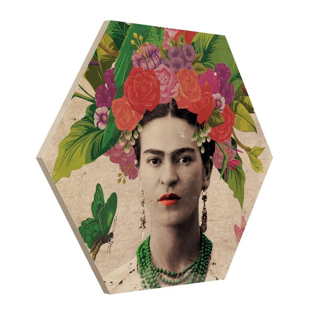 Wanddeko Esszimmer Frida Kahlo - Blumenportrait