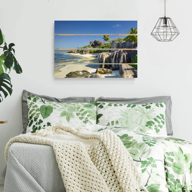 Wanddeko Schlafzimmer Traumstrand Seychellen