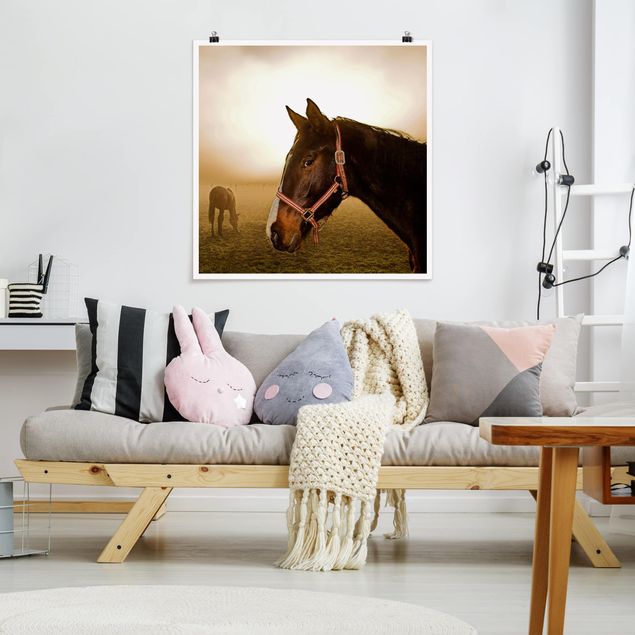 Wanddeko Schlafzimmer Early Horse