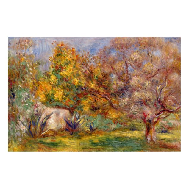 Wanddeko bunt Auguste Renoir - Garten mit Olivenbäumen
