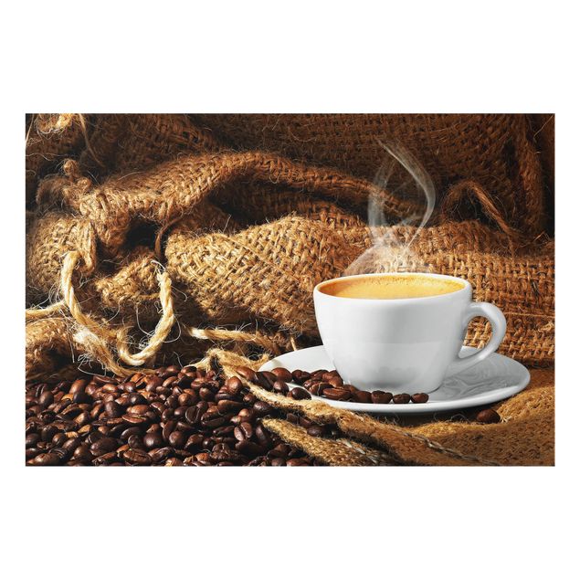 Spritzschutz Glas - Kaffee am Morgen - Querformat - 3:2