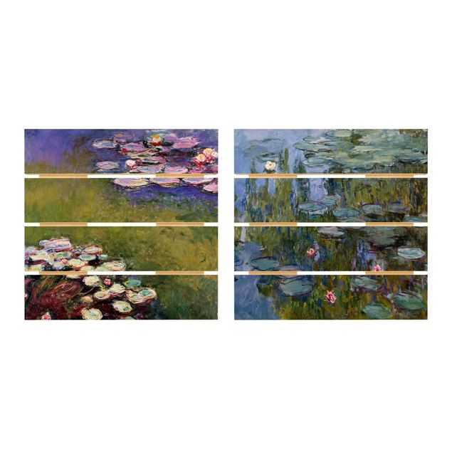 Wanddeko Esszimmer Claude Monet - Seerosen Set