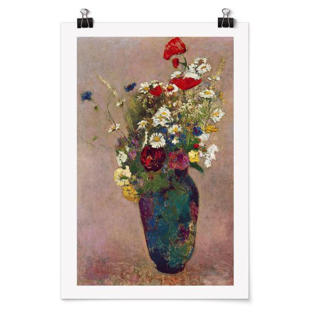 Wanddeko Flur Odilon Redon - Blumenvase mit Mohn