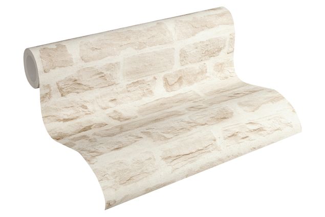 Wanddeko Wohnzimmer A.S. Création Best of Wood`n Stone 2nd Edition in Beige Creme - 355803