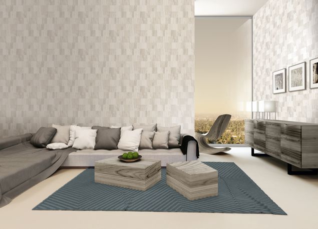 Wanddeko Schlafzimmer Livingwalls Titanium 2 in Creme Metallic - 360022