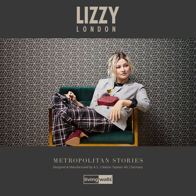 Mustertapeten Livingwalls Metropolitan Stories Lizzy - London in Braun Metallic - 369201