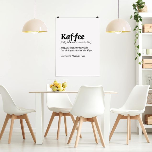 Wanddeko Büro Die Definition von Kaffee