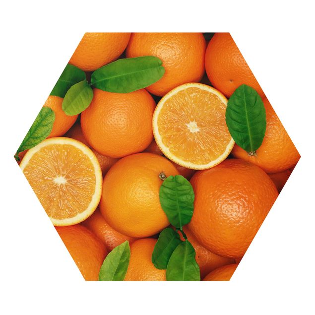Wanddeko draußen Saftige Orangen