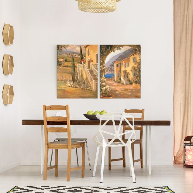 Wanddeko Schlafzimmer Italienische Landschaft Set I