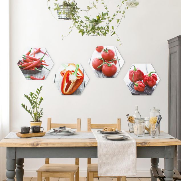 Wanddeko Esszimmer Rotes Gemüse