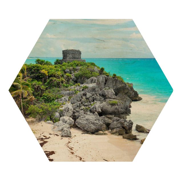 Wanddeko Büro Karibikküste Tulum Ruinen