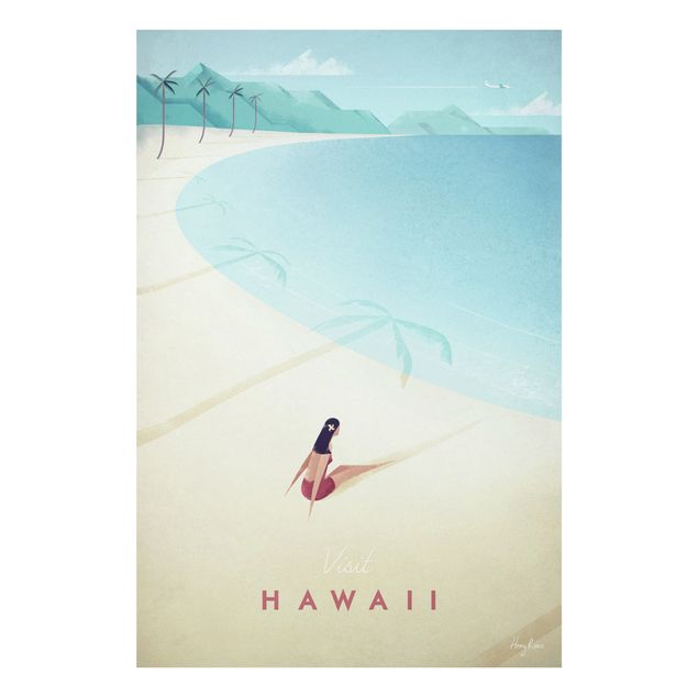Wanddeko Schlafzimmer Reiseposter - Hawaii