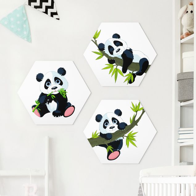Kinderzimmer Deko Pandabären Set
