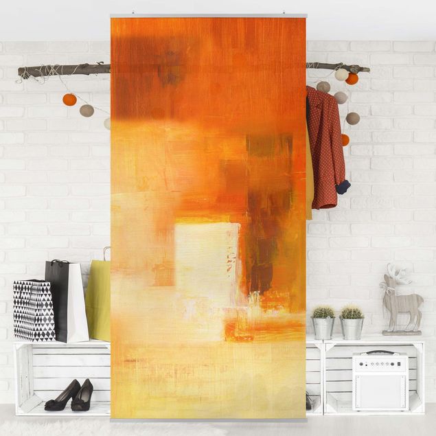 Wanddeko Schlafzimmer Petra Schüßler - Komposition in Orange und Braun 03